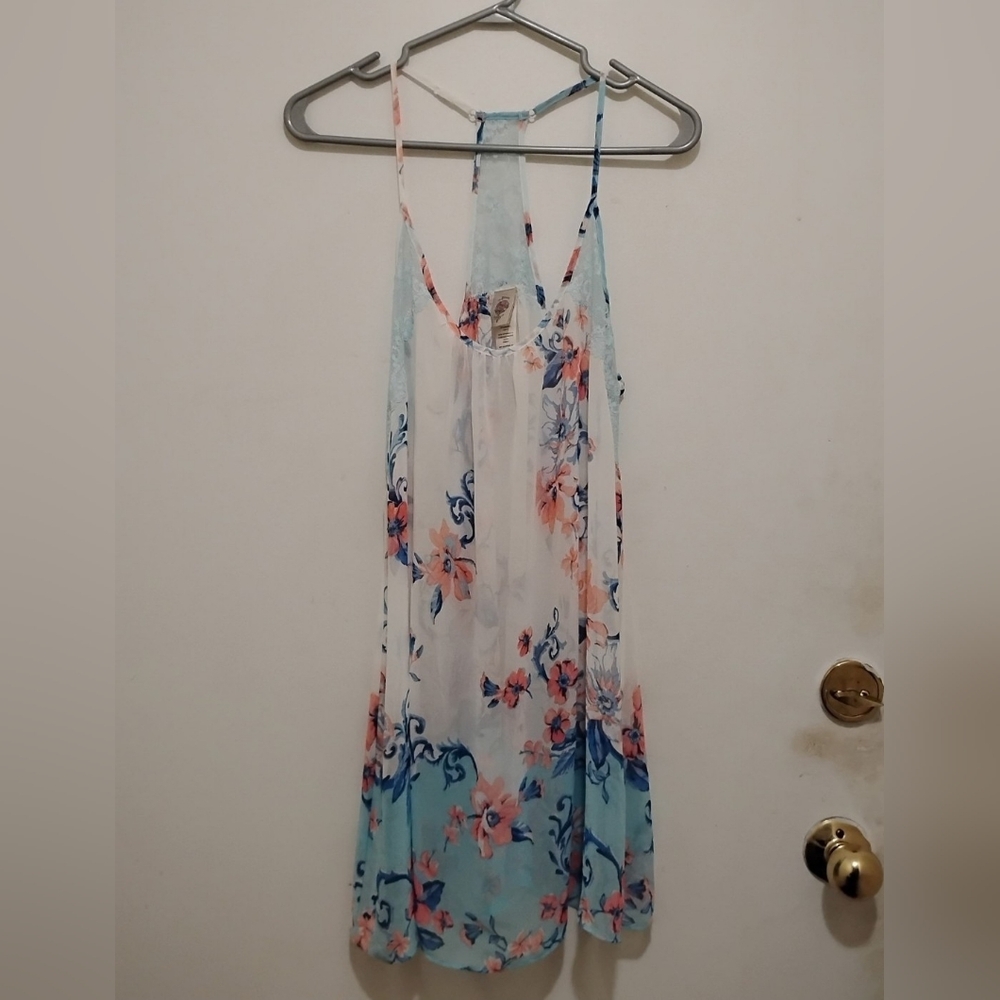 In Bloom by Jonquil Lace & Floral Sheer Chemise – Size Medium